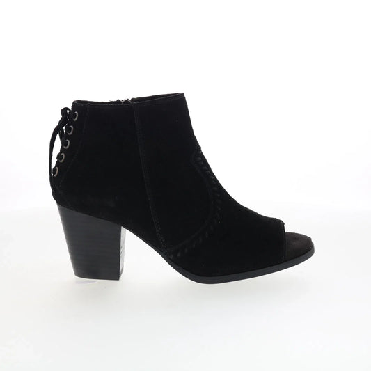 Minnetonka Melanie Bootie 81000 Womens Black Suede Ankle & Booties Boots
