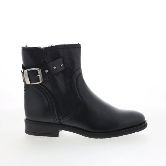 Pajar Memory 53866 Womens Black Leather Hook & Loop Ankle & Booties Boots