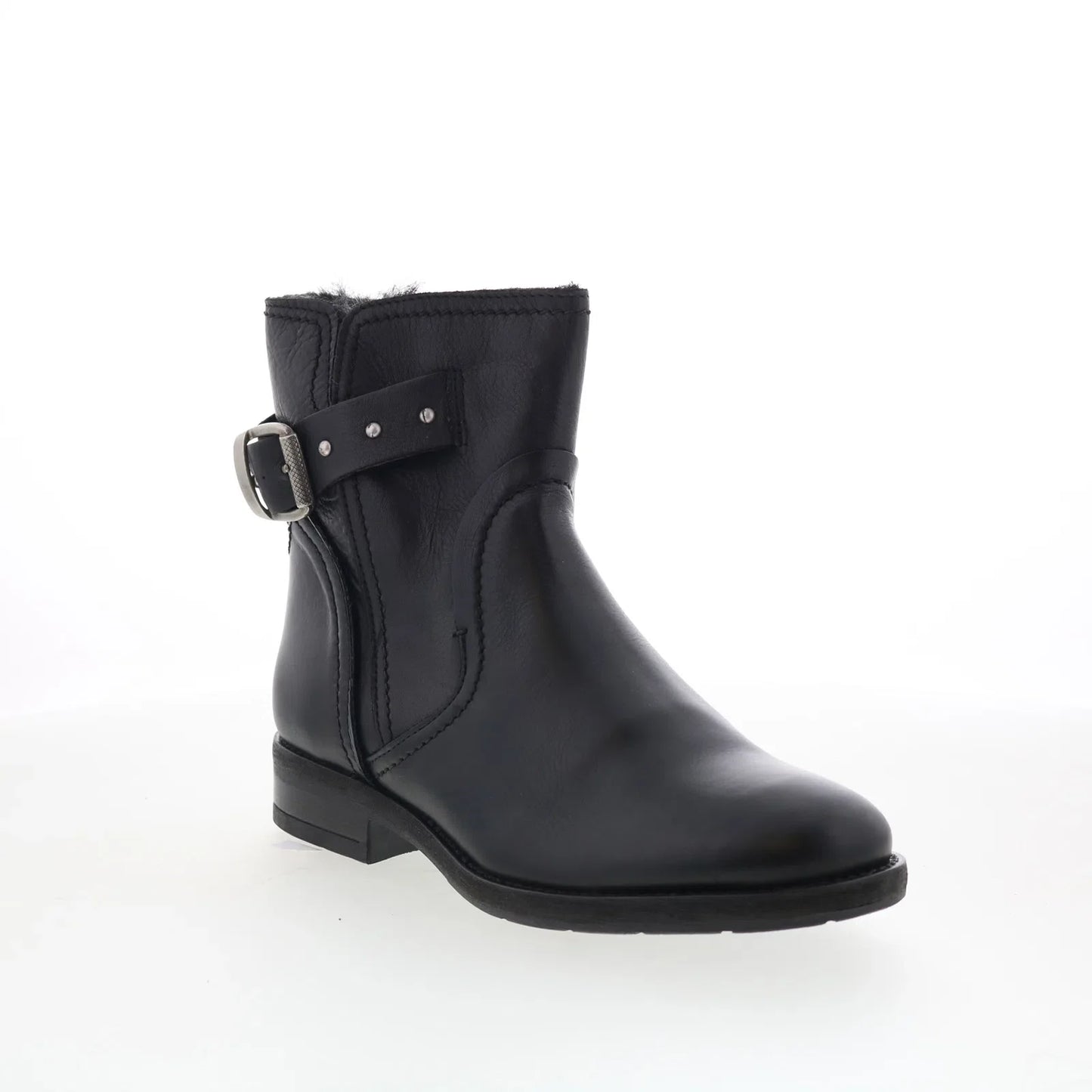 Pajar Memory 53866 Womens Black Leather Hook & Loop Ankle & Booties Boots