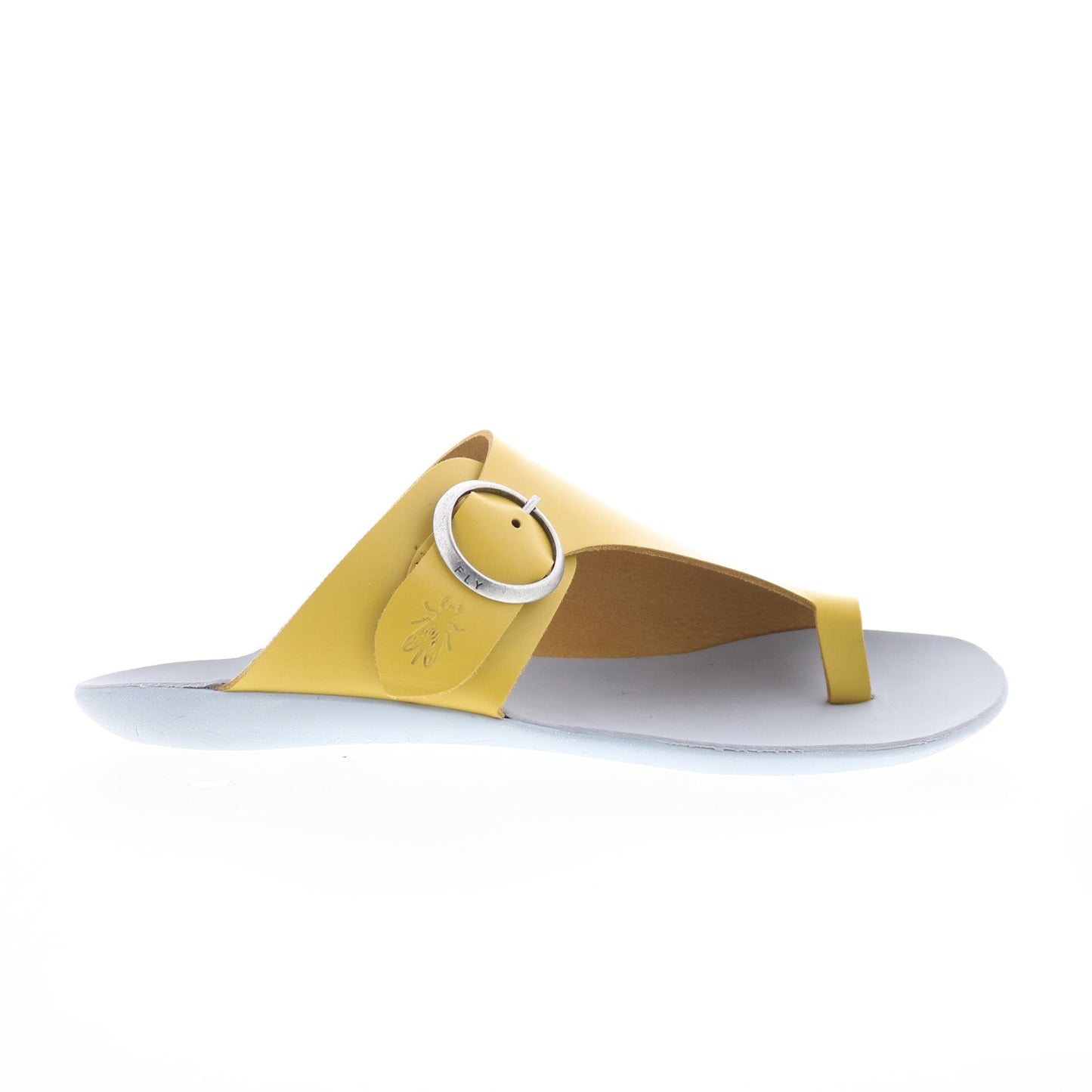 Fly London Mica MICA758FLY-007 Womens Yellow Leather Slides Sandals Shoes
