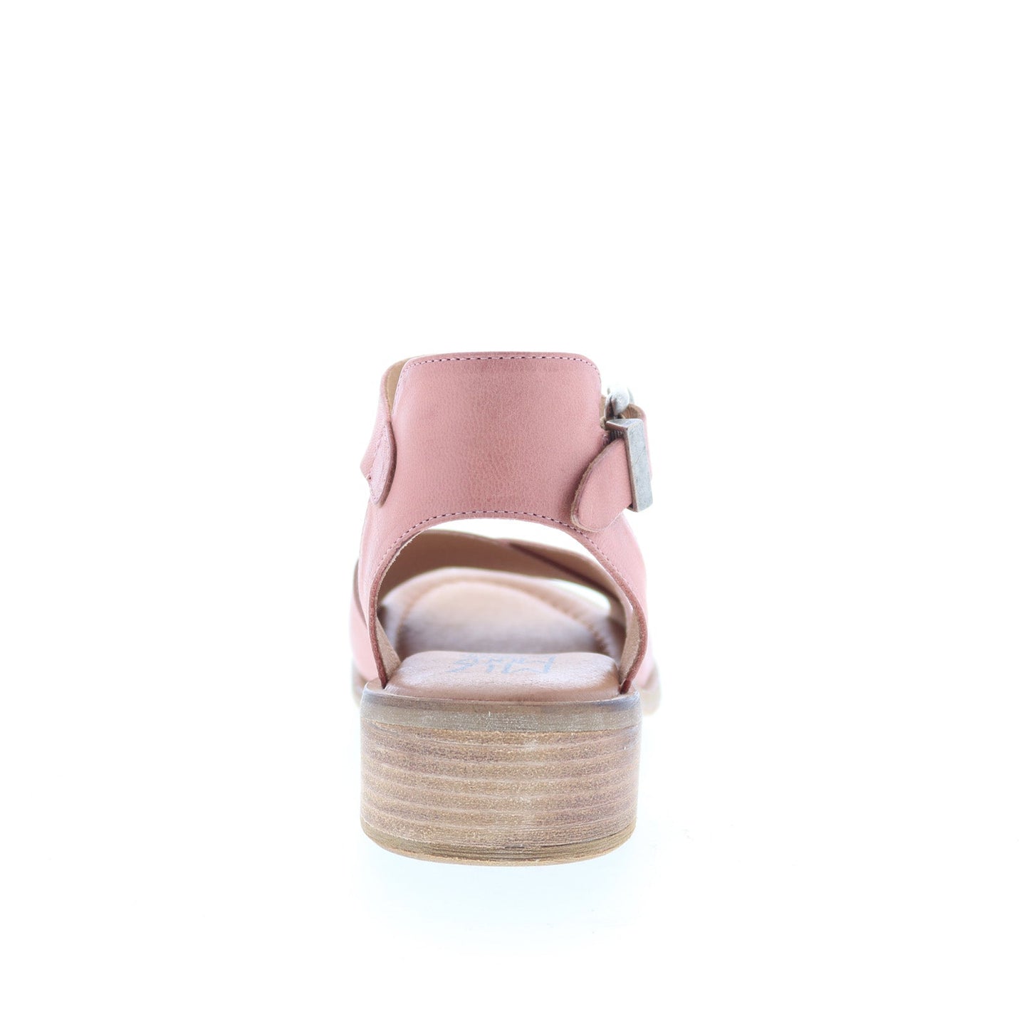 Miz Mooz Moe Womens Pink Leather Hook & Loop Heeled Sandals Shoes