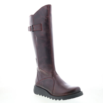 Fly London Mol MOL912FLY-025 Womens Burgundy Leather Casual Dress Boots