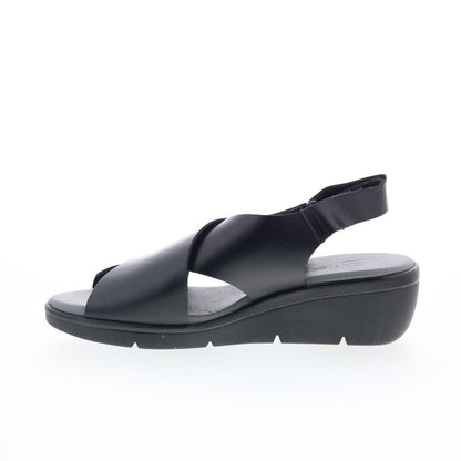 Fly London Nabi NABI058FLY-002 Womens Black Leather Slingback Sandals Shoes