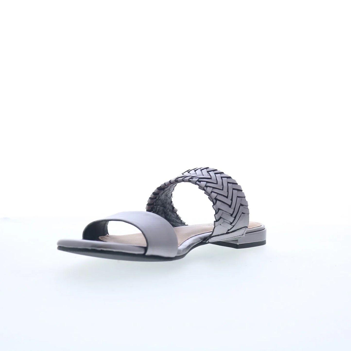 Trotters Nalane T2425-033 Womens Gray Leather Slip On Slides Sandals Shoes