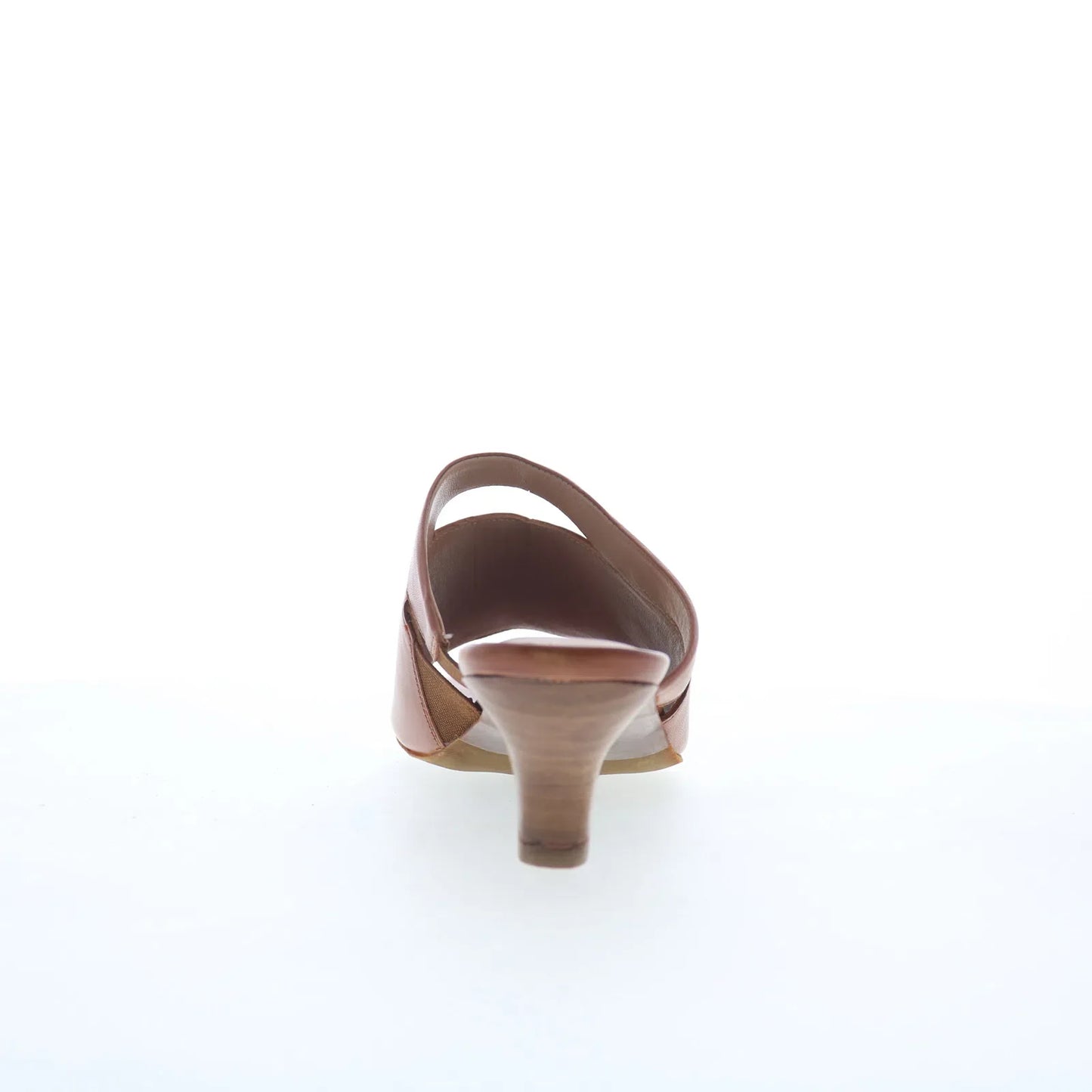 Trotters Ninette T2518-215 Womens Brown Leather Slip On Heeled Sandals Shoes