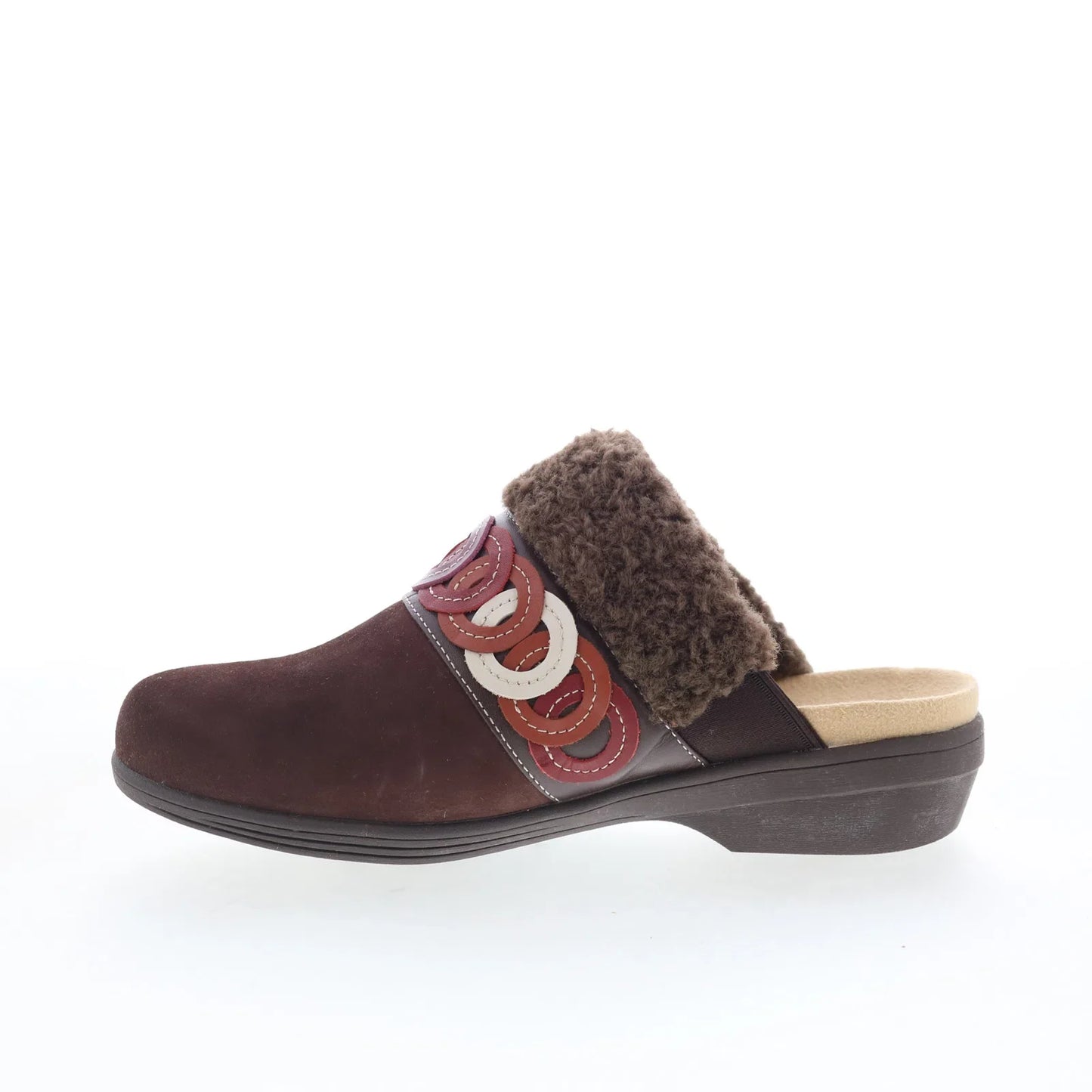 Spenco Ojai Cozy Clog SP1103FFR Womens Brown Nubuck Clogs Slippers Shoes