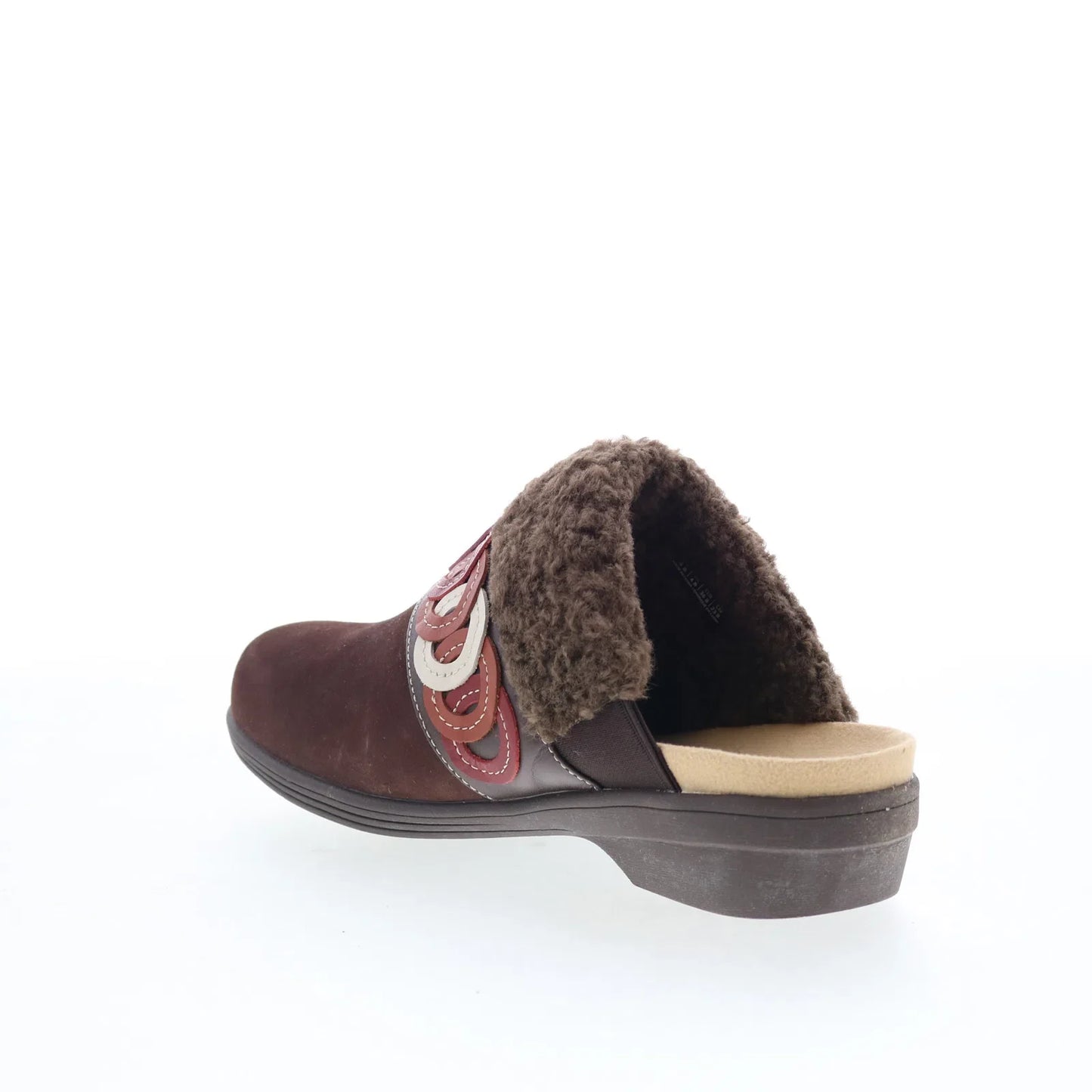 Spenco Ojai Cozy Clog SP1103FFR Womens Brown Nubuck Clogs Slippers Shoes