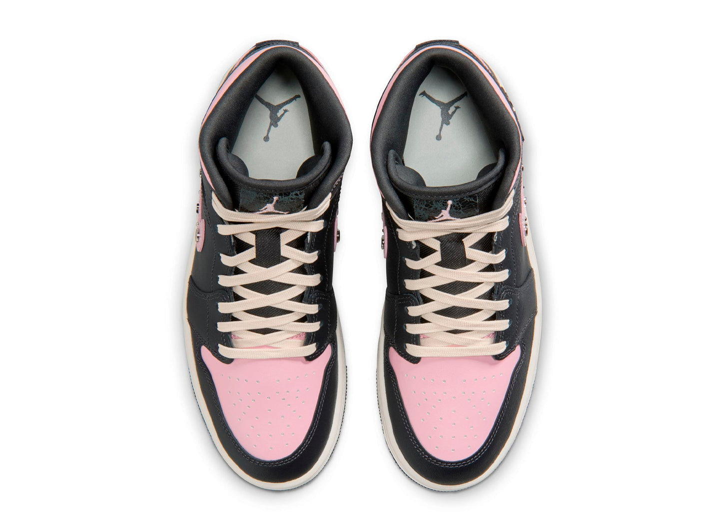 Women's Air Jordan 1 Mid SE in Anthracite / Metallic Silver