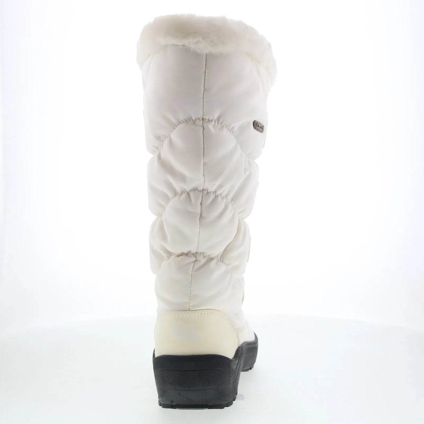 Pajar Riga-2 47831 Womens White Canvas Lace Up Mid Calf Boots