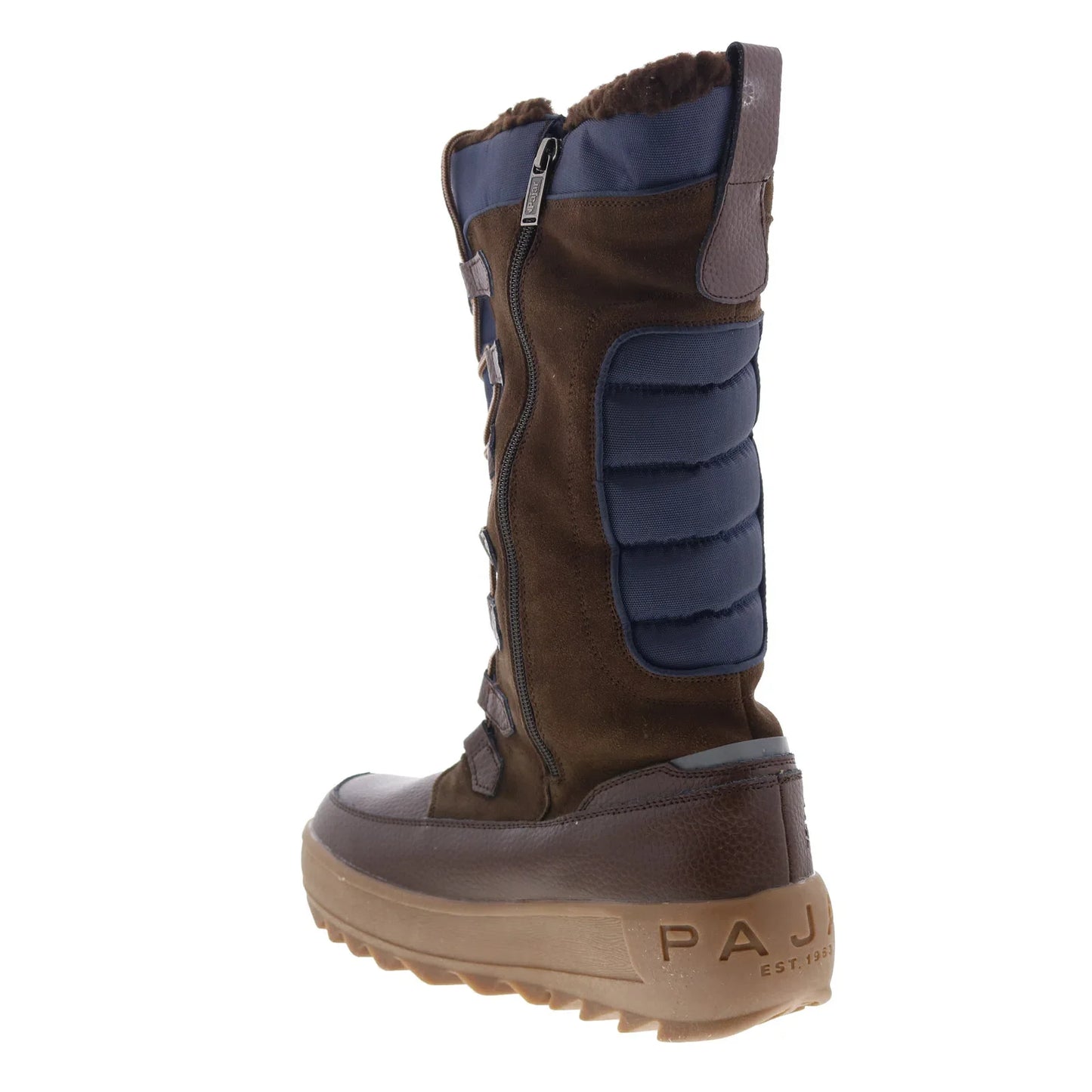 Pajar Paige 44499 Womens Brown Leather Zipper Mid Calf Boots