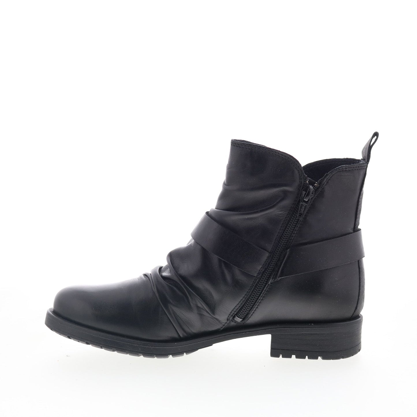 Miz Mooz Paolo Womens Black Leather Zipper Ankle & Booties Boots