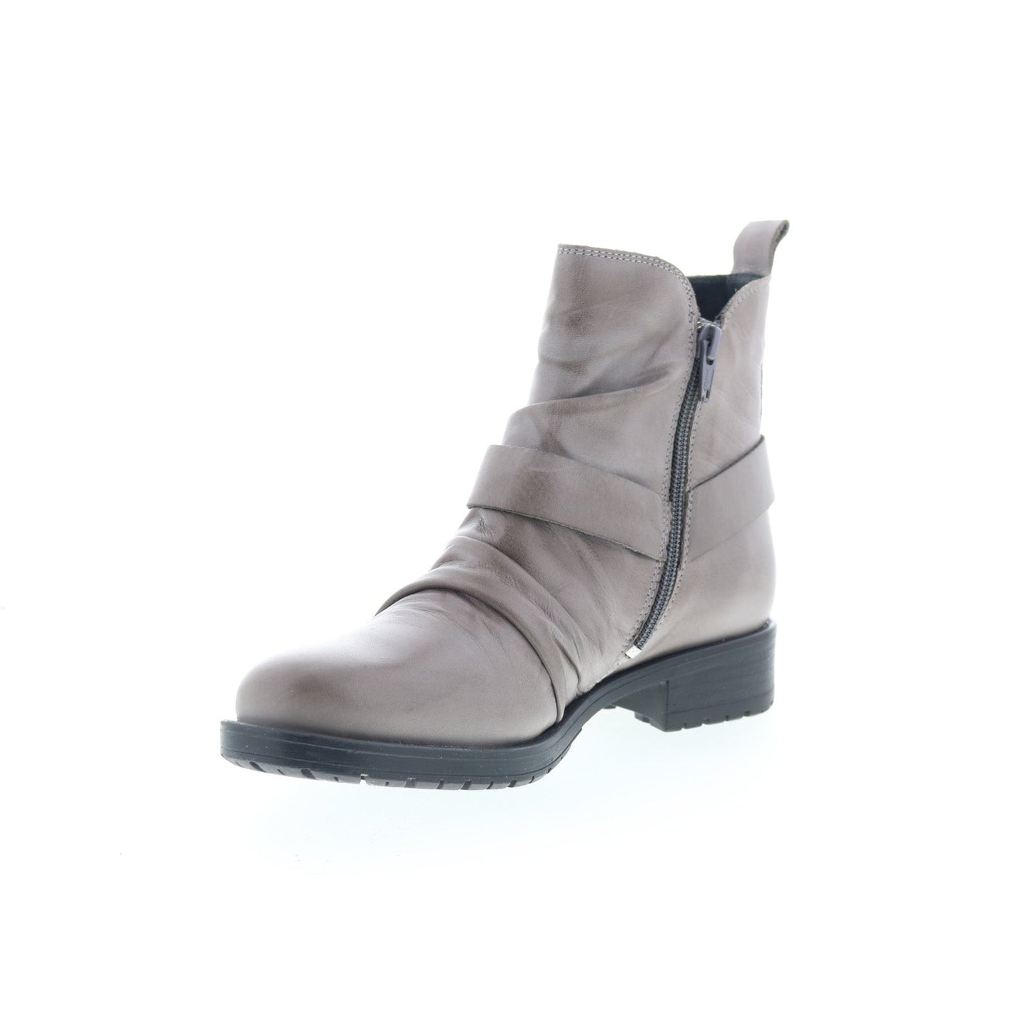 Miz Mooz Paolo Womens Gray Leather Zipper Ankle & Booties Boots