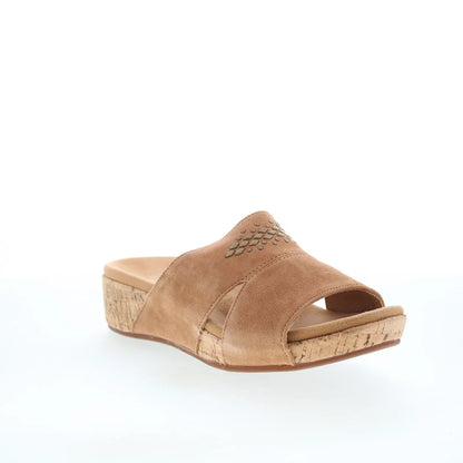 Spenco Passport Wedge SP1158SAD Womens Brown Wide Slides Sandals Shoes