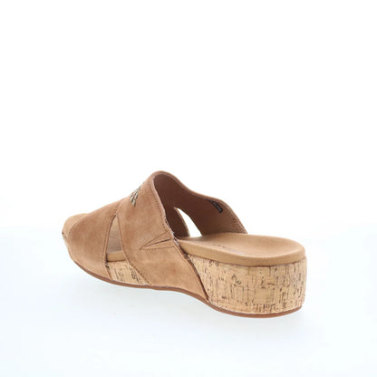 Spenco Passport Wedge SP1158SAD Womens Brown Wide Slides Sandals Shoes