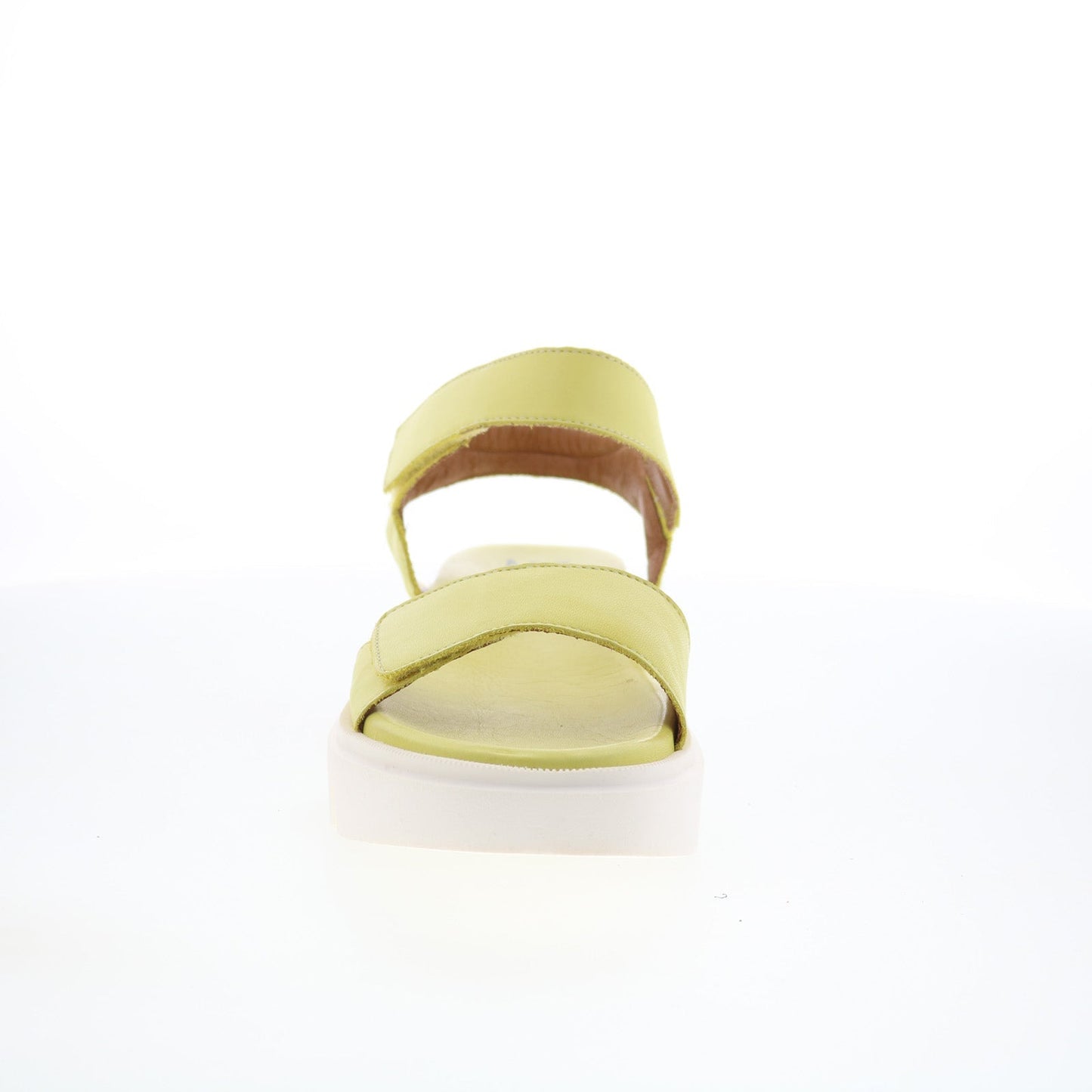 Miz Mooz Patel Womens Green Leather Slip On Strap Sandals Shoes