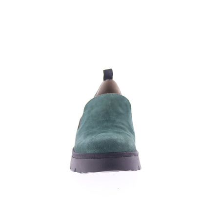 Fly London Pece PECE406FLY-002 Womens Green Loafers & Slip Ons Casual Shoes