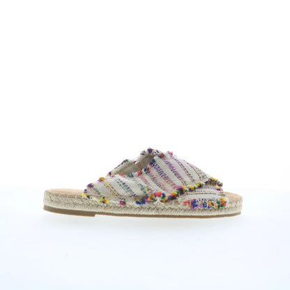 Minnetonka Pepper 518958 Womens Beige Synthetic Slip On Slides Sandals Shoes