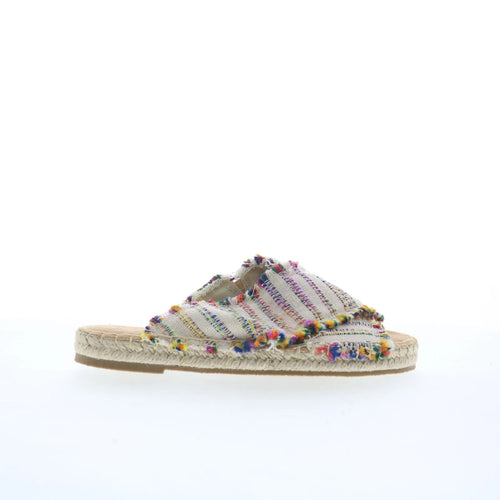 Minnetonka Pepper 518958 Womens Beige Synthetic Slip On Slides Sandals Shoes