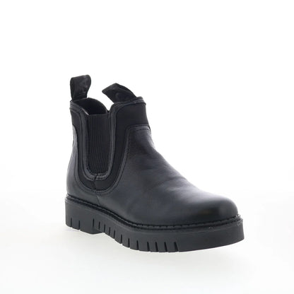Pajar Prian 79884 Womens Black Leather Slip On Ankle & Booties Boots