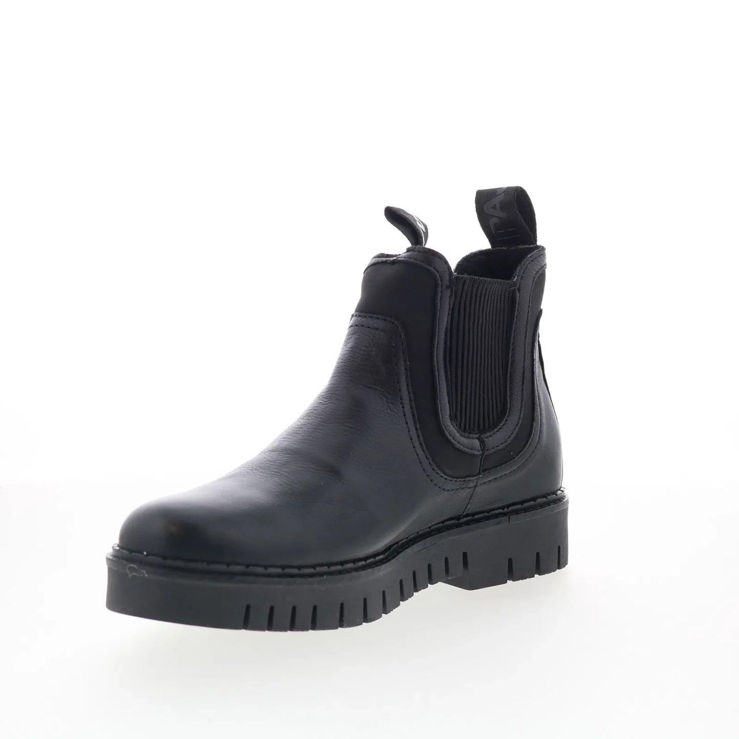 Pajar Prian 79884 Womens Black Leather Slip On Ankle & Booties Boots