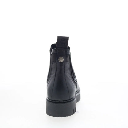 Pajar Prian 79884 Womens Black Leather Slip On Ankle & Booties Boots