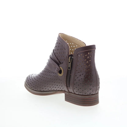 Spenco Priscilla Boot SP1093CSH Womens Brown Leather Ankle & Booties Boots