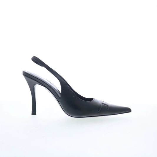 Diesel Pump - Off Price Womens Black Leather Slip On Pumps Heels Shoes