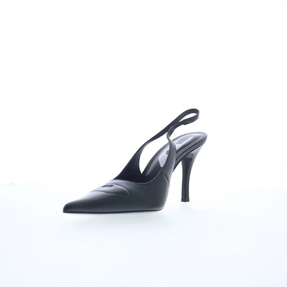 Diesel Pump - Off Price Womens Black Leather Slip On Pumps Heels Shoes