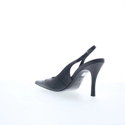 Diesel Pump - Off Price Womens Black Leather Slip On Pumps Heels Shoes