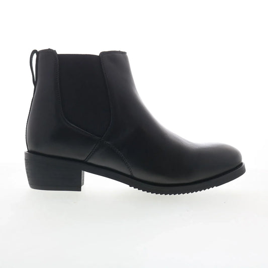 Softwalk Rana S2362-001 Womens Black Leather Pull On Chelsea Boots