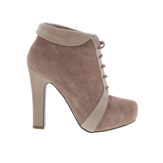 RD Company W-RD21 Womens Gray Suede Lace Up Pumps Heels Shoes