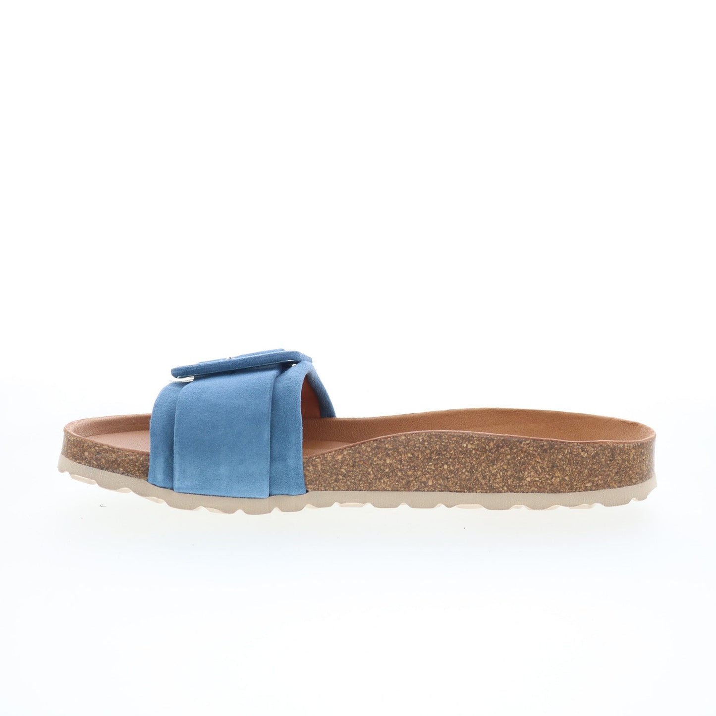 Miz Mooz Reiko Womens Blue Suede Slip On Slides Sandals Shoes