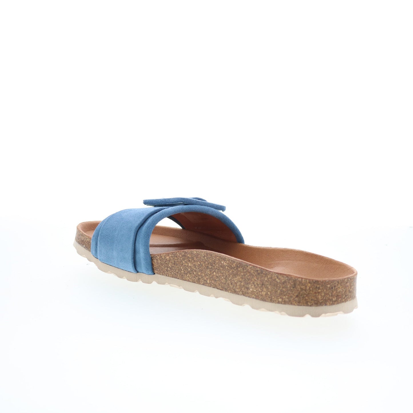 Miz Mooz Reiko Womens Blue Suede Slip On Slides Sandals Shoes