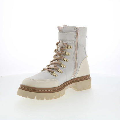 Pajar Remie PDPAB00596.01 Womens Beige Leather Lace Up Casual Dress Boots