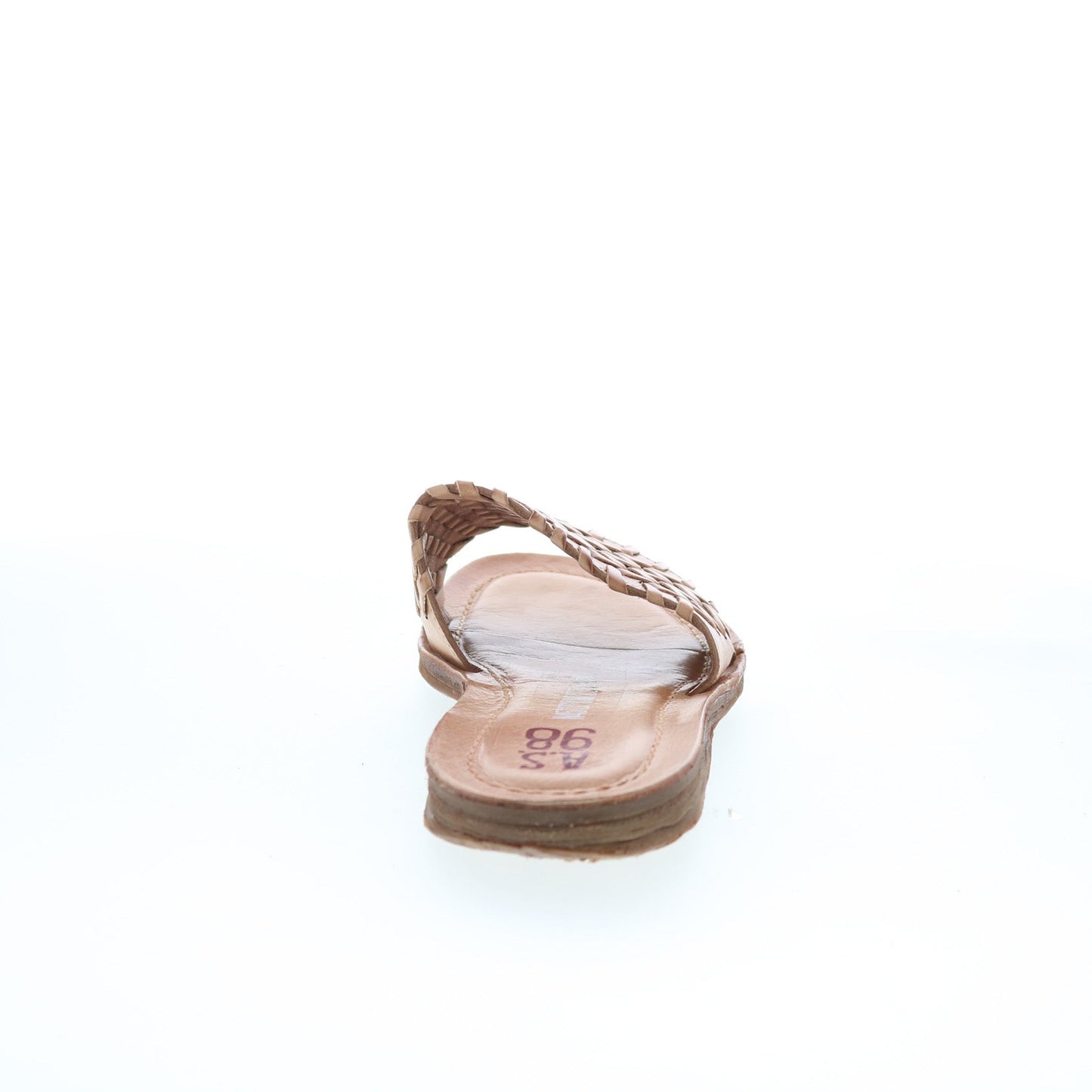 A.S. 98 Rex Womens Brown Leather Slip On Slides Sandals Shoes