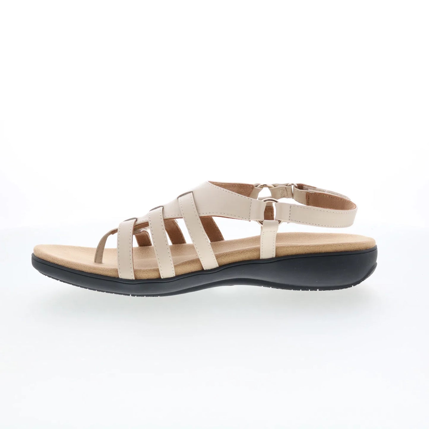 Trotters Ria T2520-112 Womens Beige Leather Strap Sandals Shoes