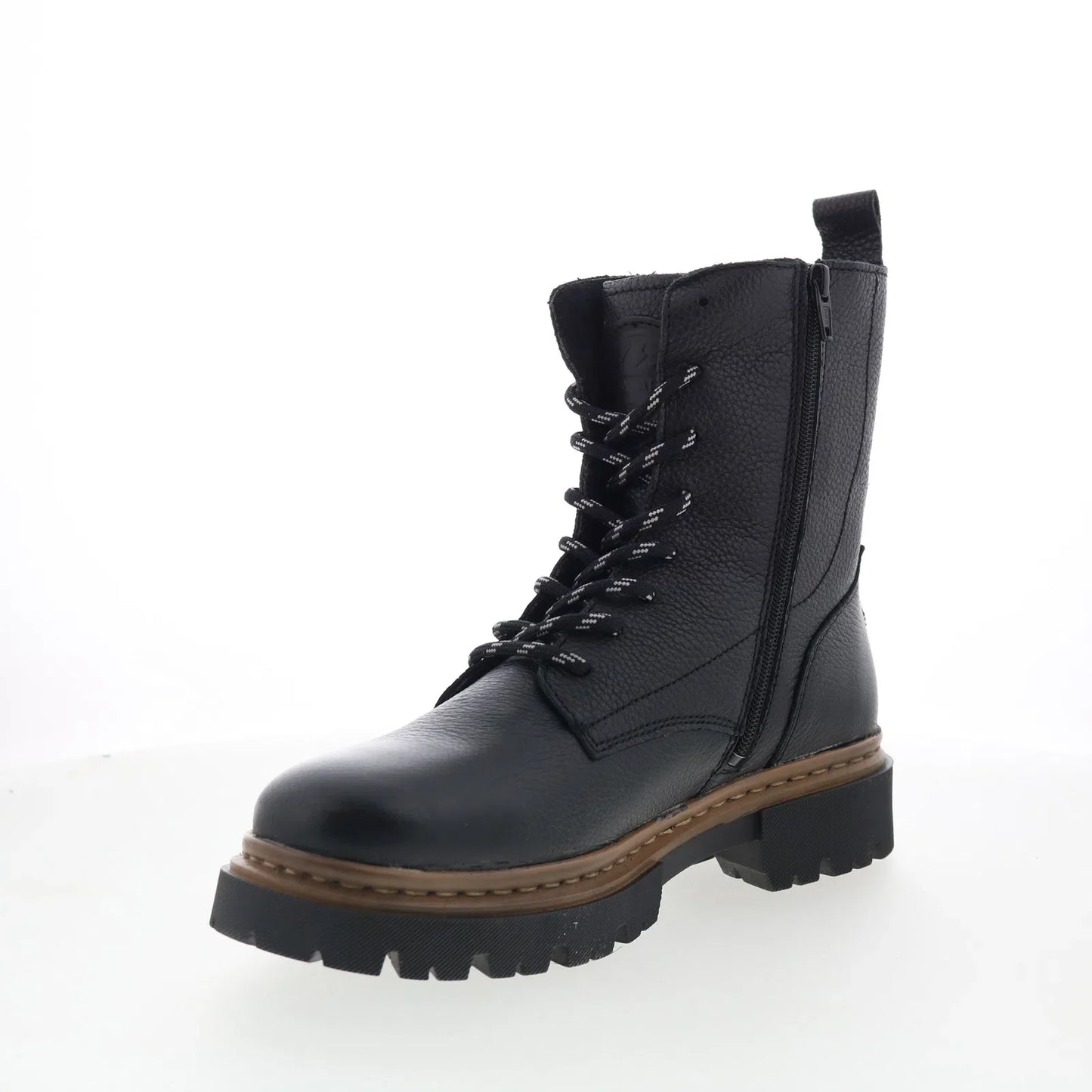 Pajar Ronnie PDPAB00599.01 Womens Black Leather Lace Up Casual Dress Boots
