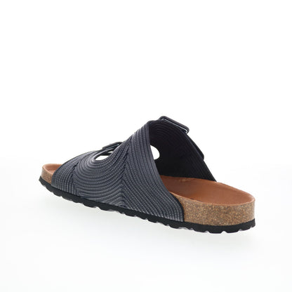 Miz Mooz Ruth Womens Black Synthetic Slip On Slides Sandals Shoes