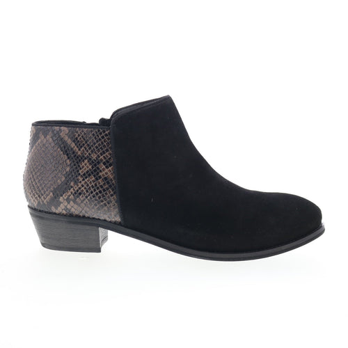 SoftWalk Rocklin S1457-023 Womens Black Leather Ankle & Booties Boots