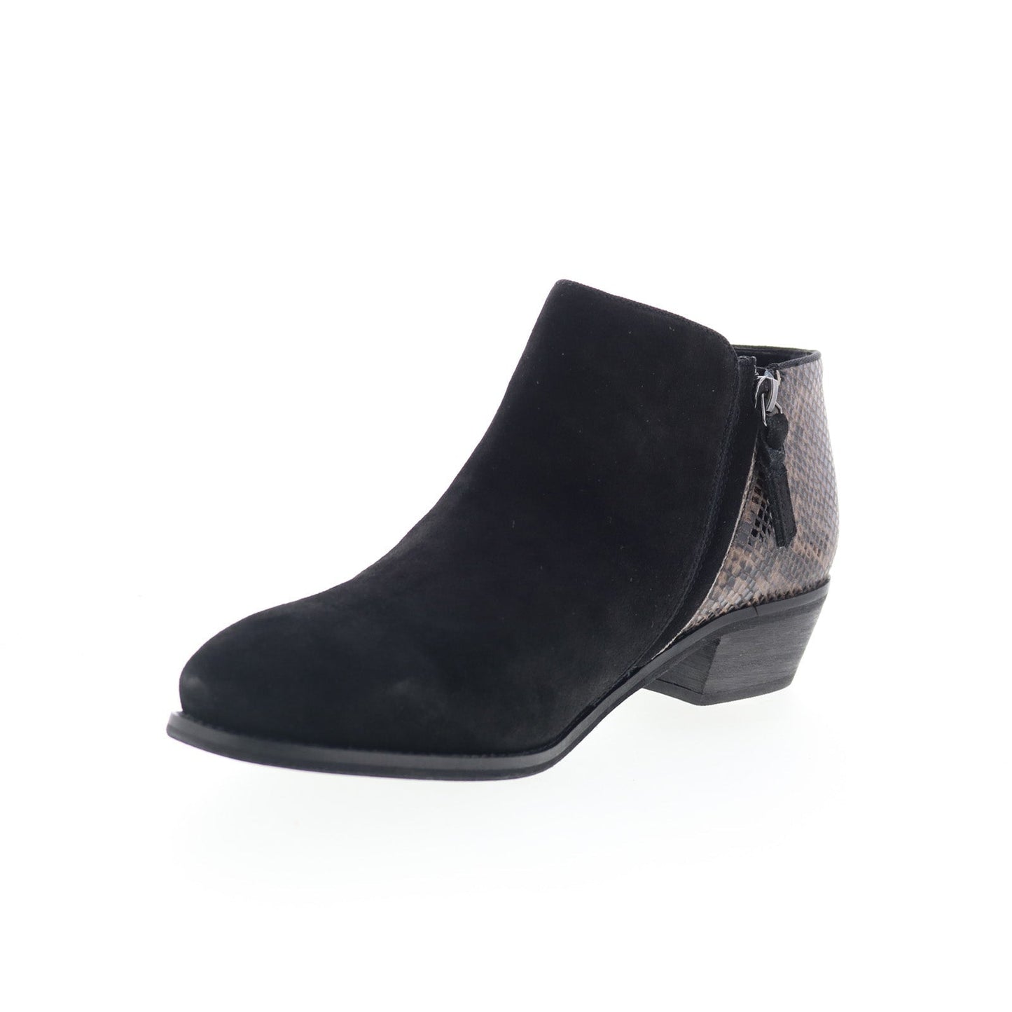 SoftWalk Rocklin S1457-023 Womens Black Leather Ankle & Booties Boots
