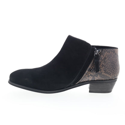 SoftWalk Rocklin S1457-023 Womens Black Leather Ankle & Booties Boots