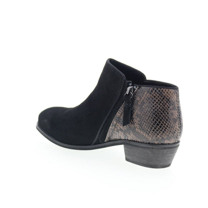 SoftWalk Rocklin S1457-023 Womens Black Leather Ankle & Booties Boots