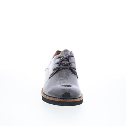 SoftWalk Willis S1811-072 Womens Gray Leather Lace Up Oxford Flats Shoes