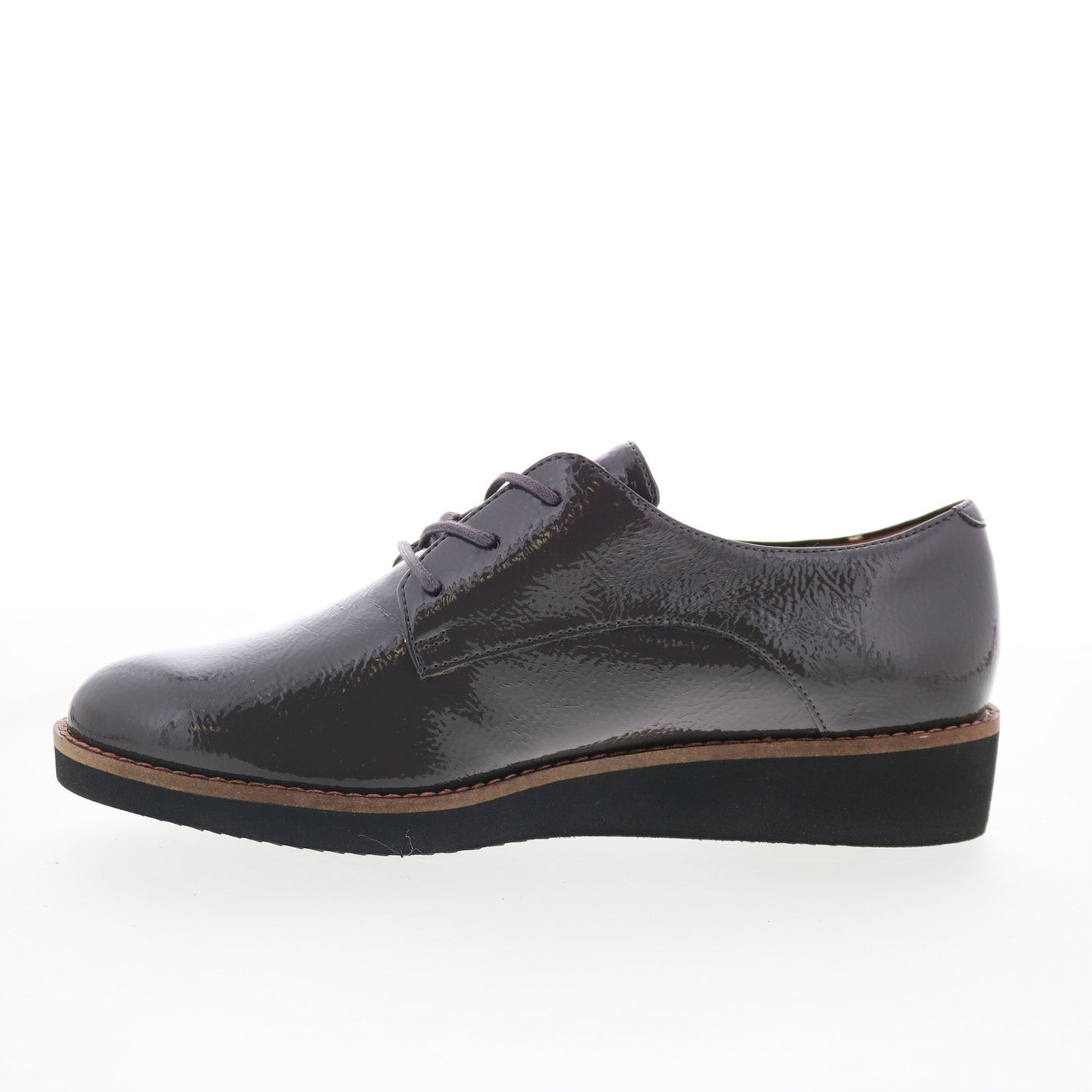 SoftWalk Willis S1811-072 Womens Gray Leather Lace Up Oxford Flats Shoes