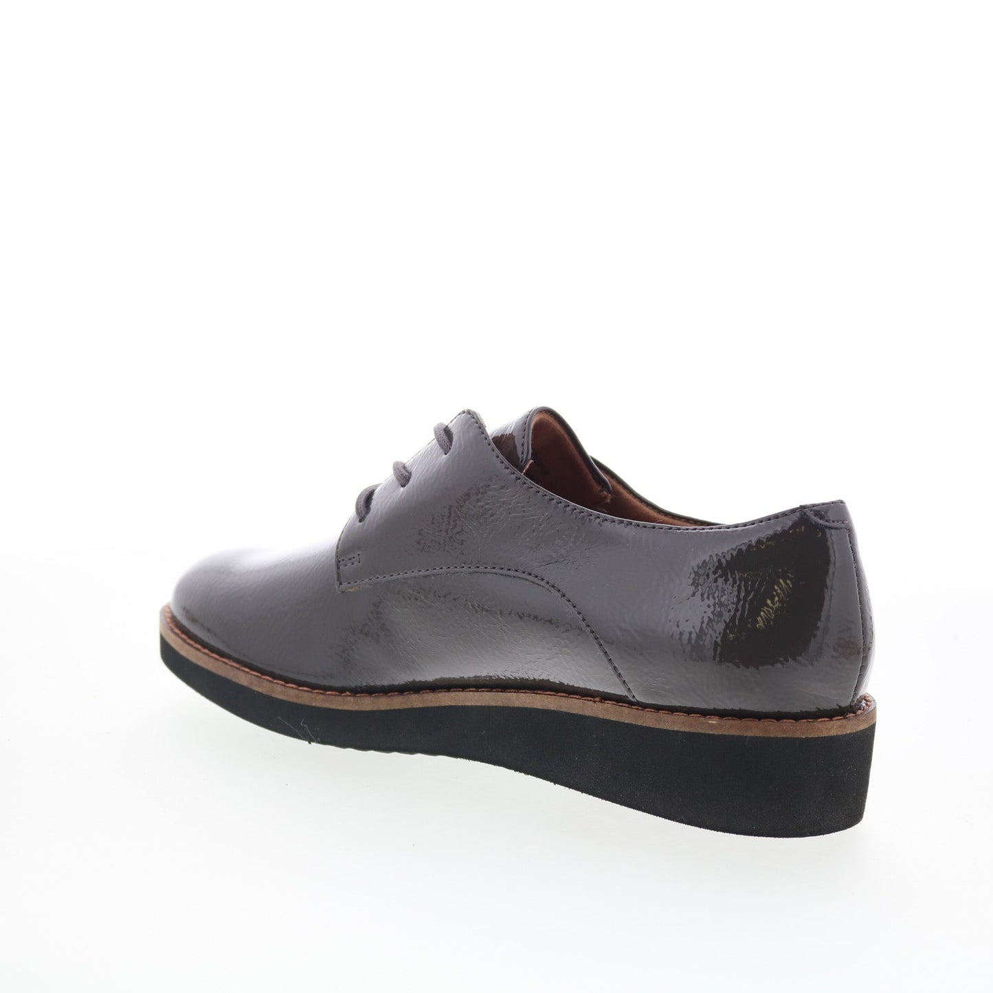 SoftWalk Willis S1811-072 Womens Gray Leather Lace Up Oxford Flats Shoes