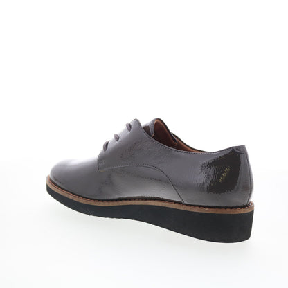 SoftWalk Willis S1811-072 Womens Gray Leather Lace Up Oxford Flats Shoes