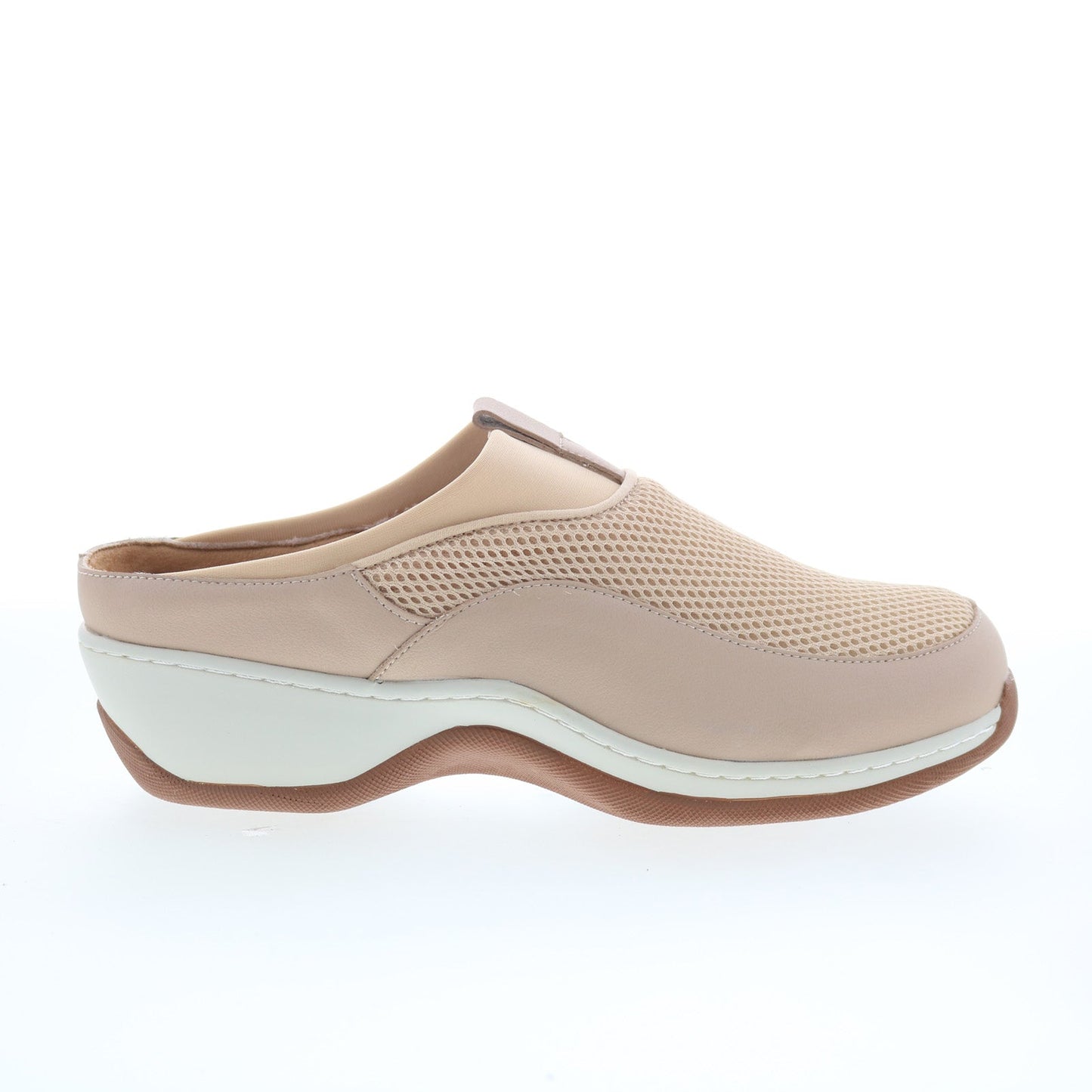 SoftWalk Aberdeen S2100-131 Womens Beige Leather Slip On Clog Flats Shoes