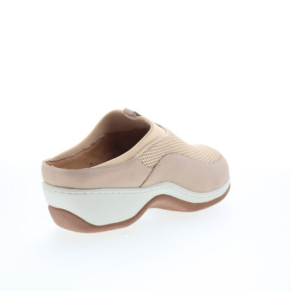 SoftWalk Aberdeen S2100-131 Womens Beige Leather Slip On Clog Flats Shoes