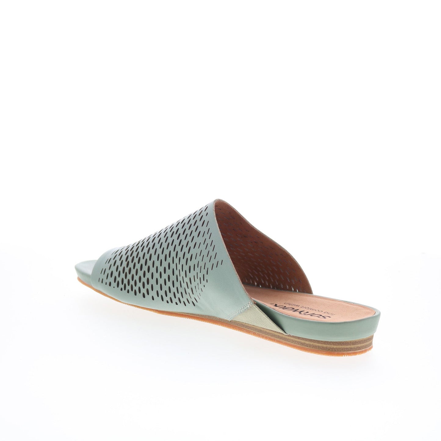 SoftWalk Corsica II S2113-312 Womens Green Leather Slides Sandals Shoes