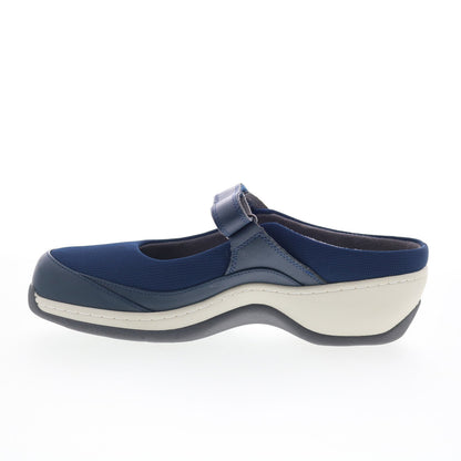 SoftWalk Arcadia S2200-400 Womens Blue Leather Strap Clog Flats Shoes